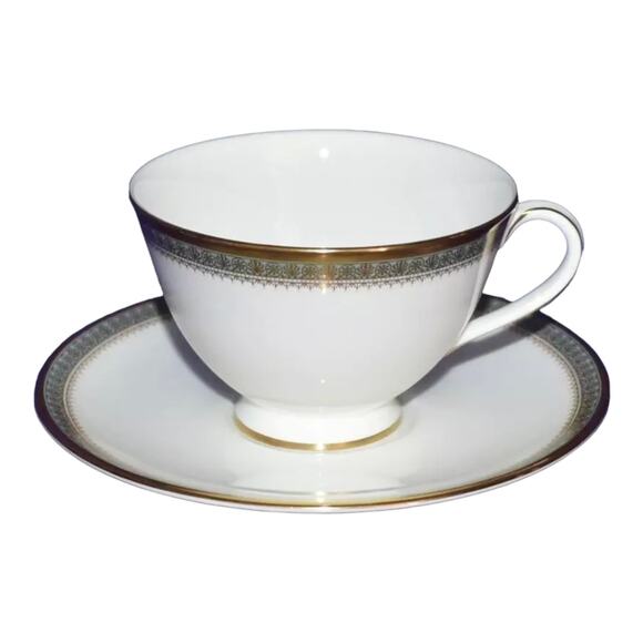 VTG Royal Doulton CUP & SAUCER SET Tea Coffee Cup Clarendon Bone China H4993 - Picture 1 of 7